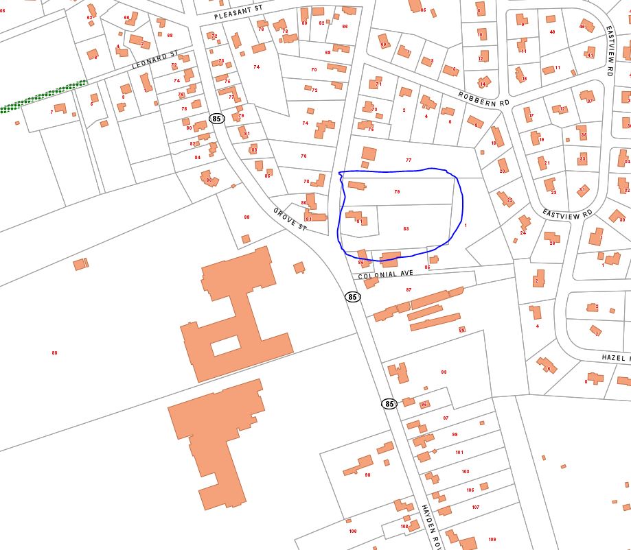 79 81 83 Hayden Rowe Street Zoning Map eHop Hopkinton