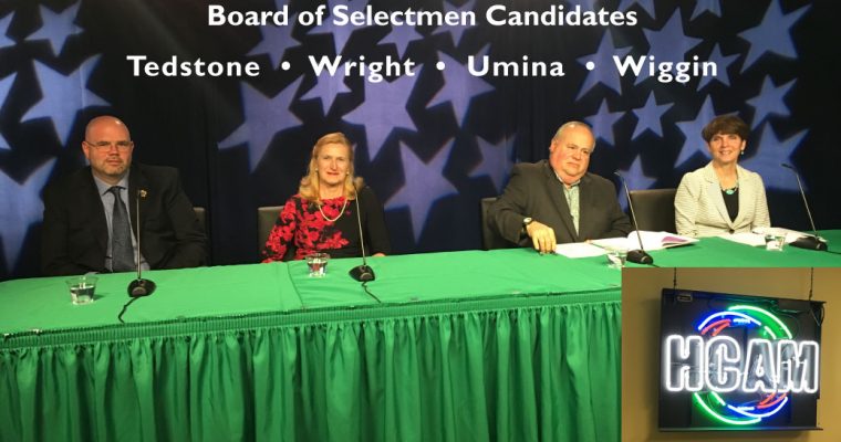 Watch the Selectmen Candidates Debate on the HCAM YouTube Channel