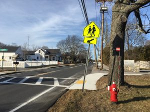 Crosswalk in 20 MPH School Zone