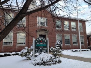 Center School has a new sign, but still outdated and in disrepair