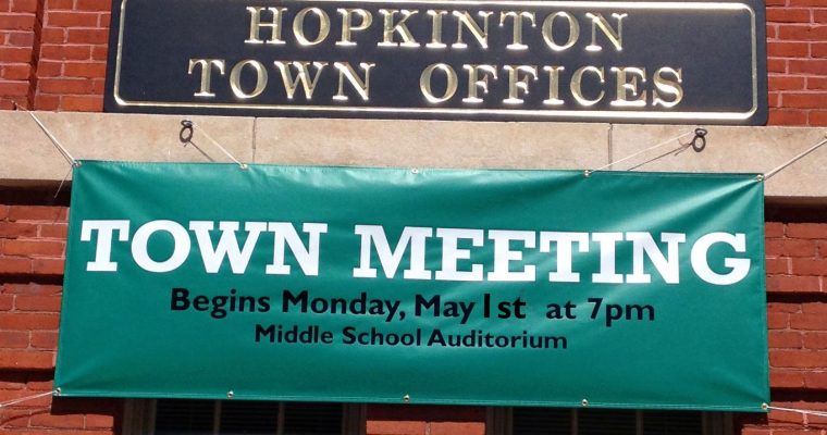 Town Meeting Begins Monday at 7:00pm