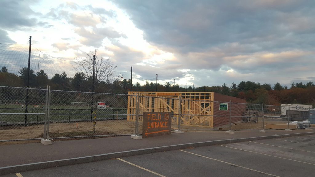 Construction of snack and shelter pavilion underway at Fruit Street Athletic Complex
