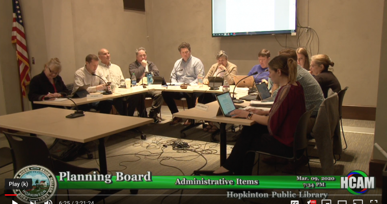 Planning Board Actions Taken 03/09/20