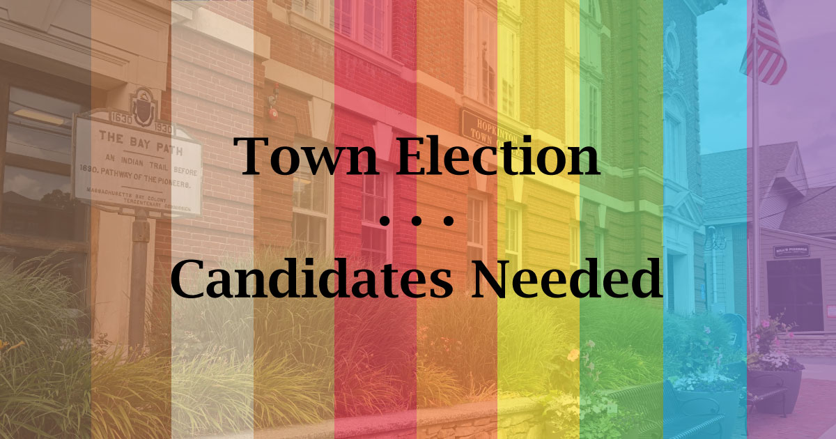 Town Election 2021 Candidate Update